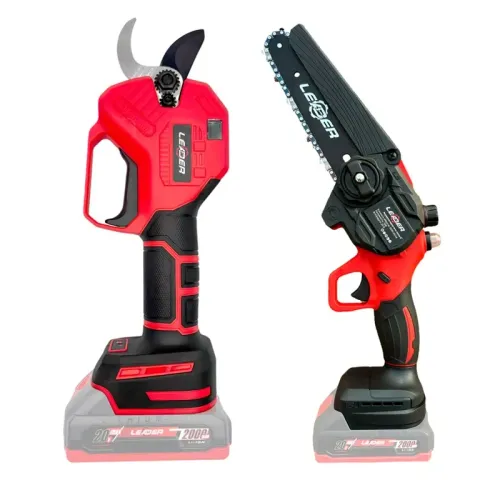 Акумуляторний секатор LEADER Optimal BL20-30D + Акумуляторна міні-пила LEADER Ultra BL20-6S